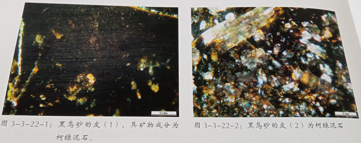 图5 黑乌砂皮壳矿物成分为柯绿泥石