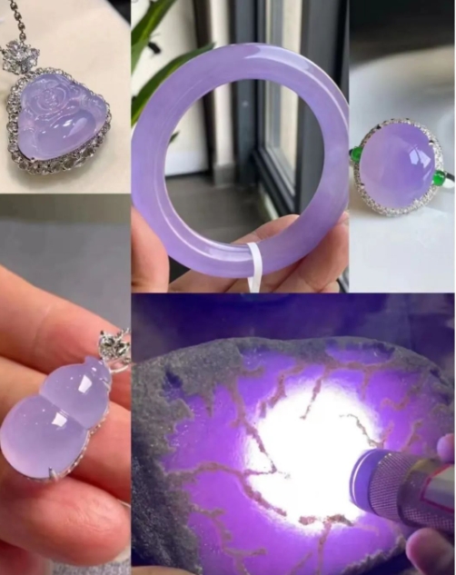 翡翠紫罗兰成品