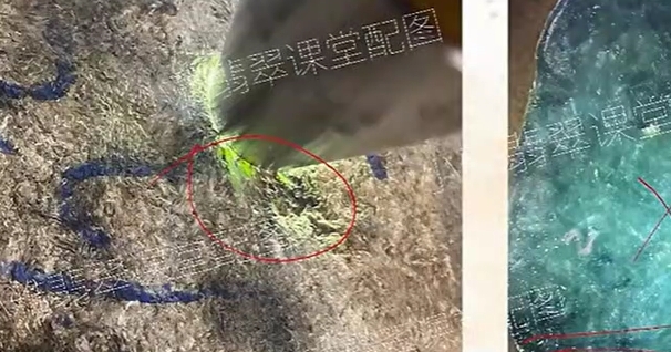 图7 压灯青绿色，油青，底灰