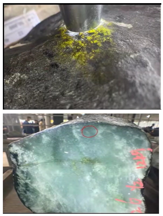 图25 明亮度好，有冰杯，清澈度不错，细腻度好，但通透度极差，说明棉很重，糥化，如果棉化开，根据明亮度就是糥冰